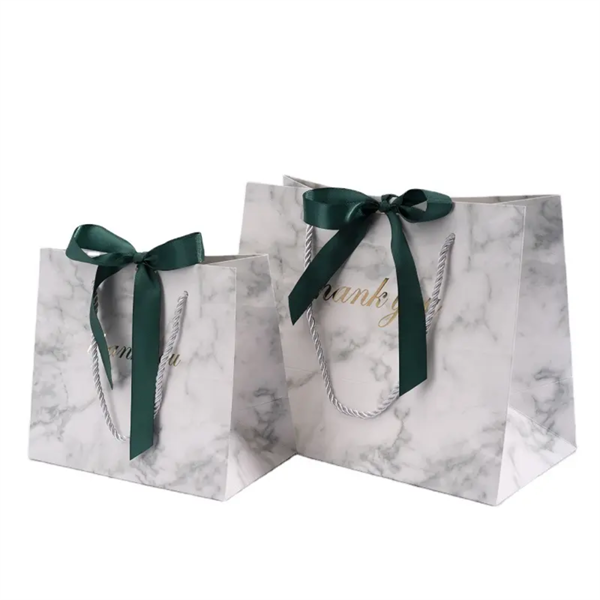 Stylish Marble Design Festival Gift Paper Bag