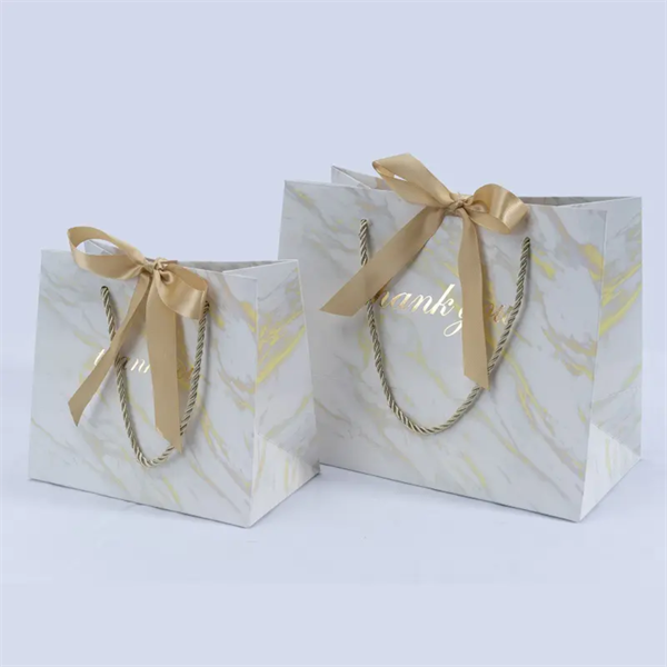 marble pattern paper shopping bags